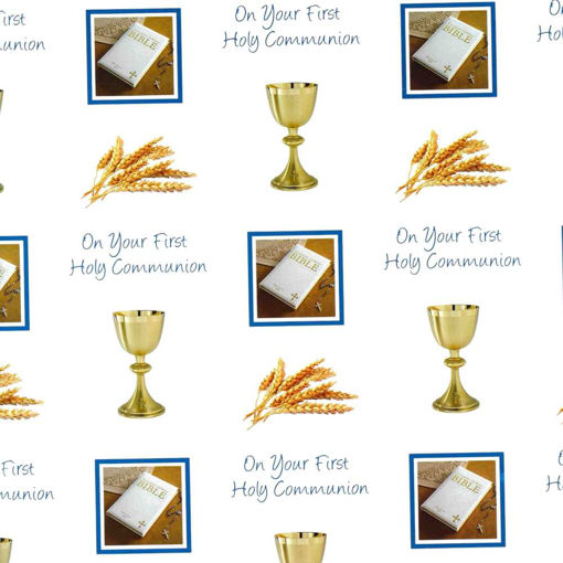 Picture of FIRST HOLY COMMUNION WRAPPING BLUE